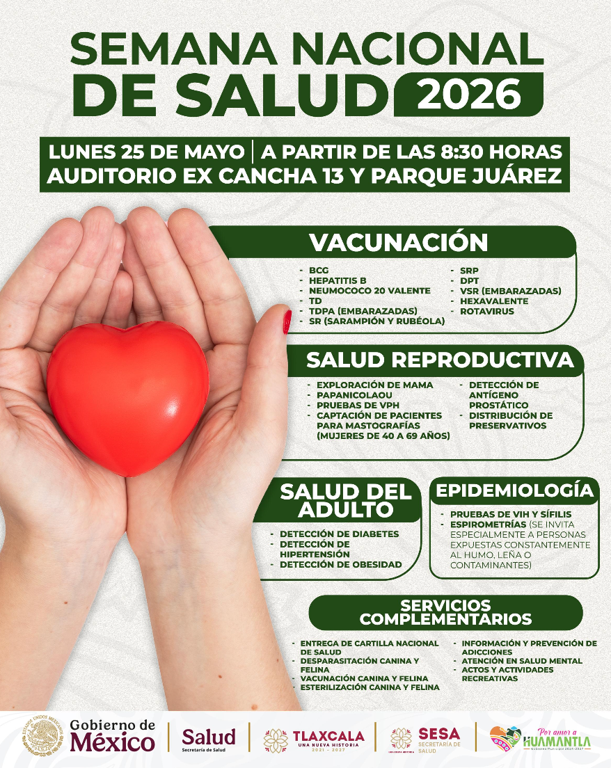 Huamantla se suma a la semana nacional de salud 2026 con jornada ...