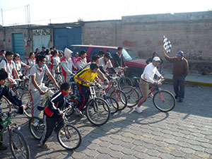 Huactzinco sede de Paseo Ciclista Tlaxcala sobre Ruedas 
