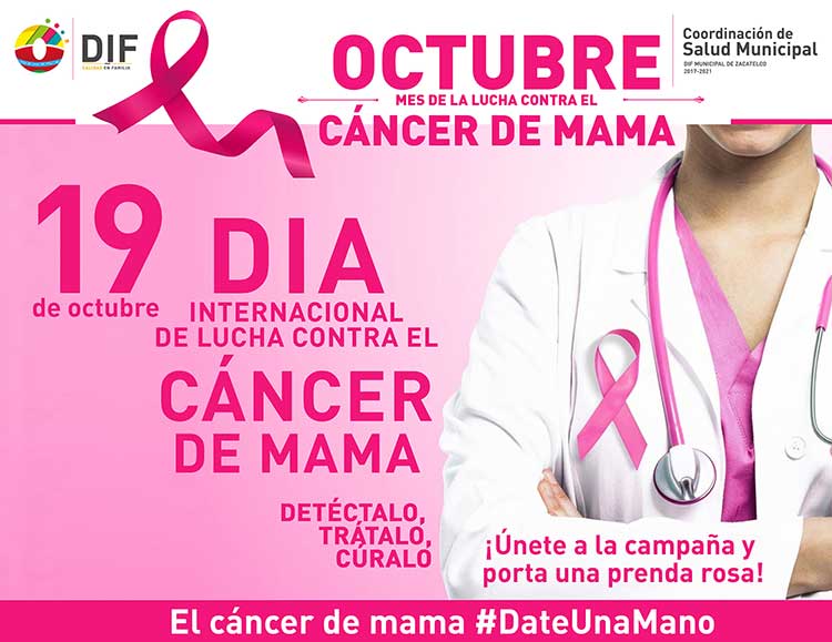 Refuerzan campaña contra el cáncer de mama en Zacatelco