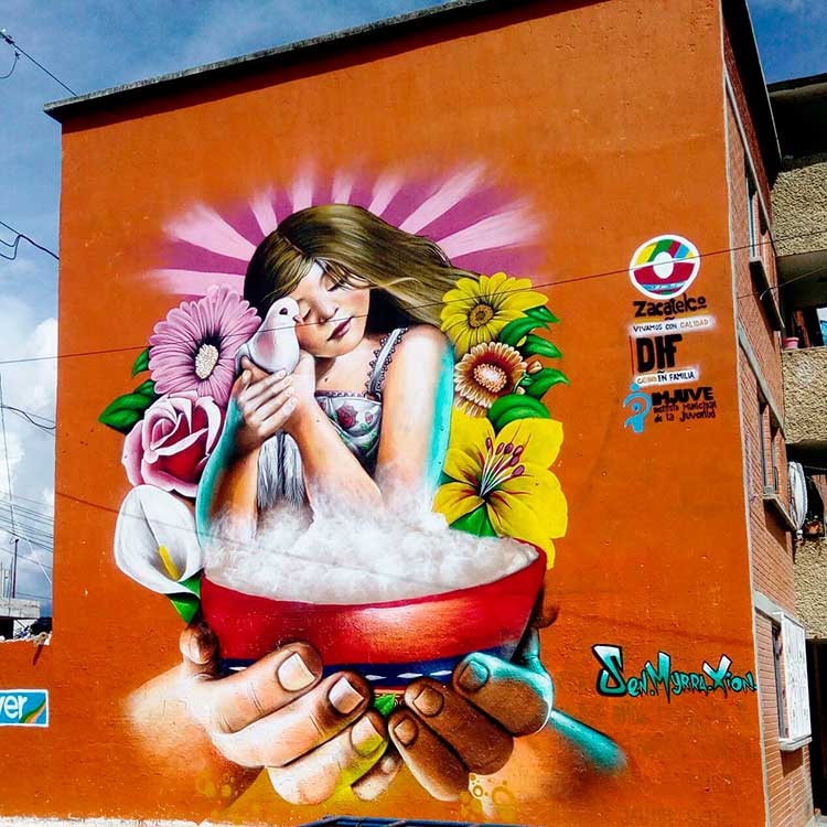 Pintan “mural por la paz” en Zacatelco