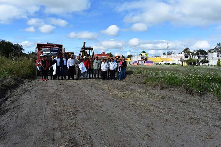 Inician pavimentación de la prolongación Puebla-Tlaxcala en Zacatelco