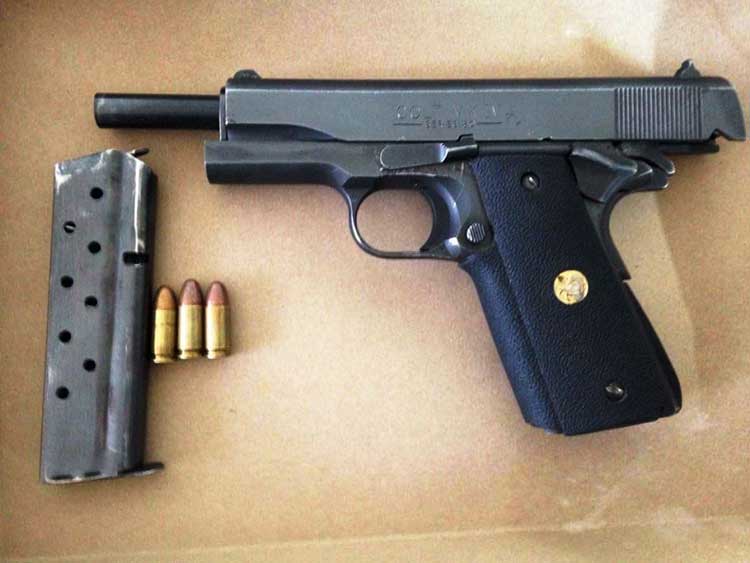 Asegura policía estatal a sujeto por portación ilegal de arma de fuego