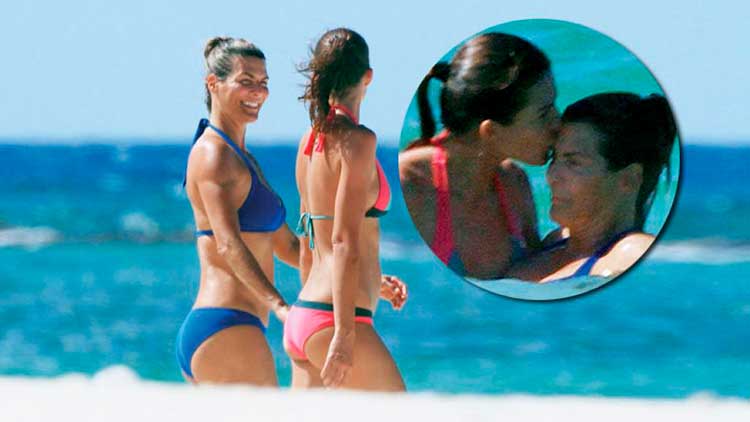 Montserrat Oliver y Yaya en bikini, guapas, cariñosas y muy enamoradas