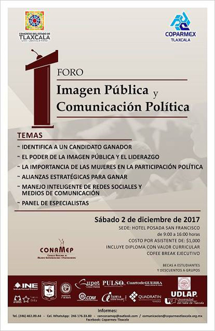 Invita Congreso a Foro de Imagen Pública y Comunicación Política